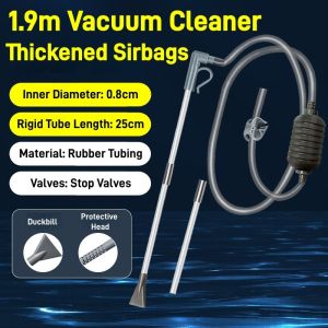 Aquarium Siphon Vacuum Cleaner Fish Tank Water Changer Mini Gravel Cleaner Water Pumping Waste Remover Small Penuras