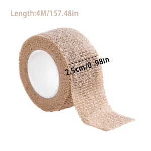 4 Roll 4.5m *2.5cm Toe Protector Bandage Heels Heel Anti-wear Adherent Tape Cohesive Toe Finger Cushions for Pain Relief Ingrown Treatment