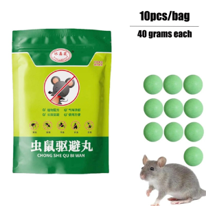 Rat Repellent for Home 10Pcs Rat Repellent Moth Balls Rat Killer Powerful Mouse Killer rat killer poison Safe And Non-Toxic