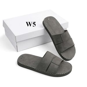 dép quai ngang da sáp nam thời trang kiểu dáng trẻ trυng đế đúc liền khâu chỉ toàn bộ chắc chắn W5