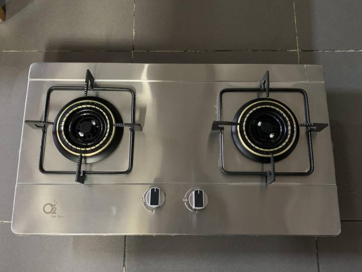 O2 builtin 2burner stainless steel gas range stove BWXK204( no