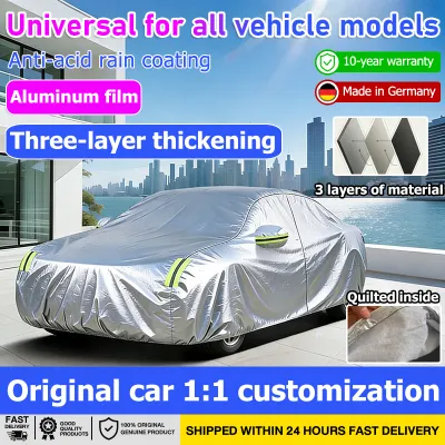 ✨24 hours delivery✨BYD car cover 1500D Oxford cloth car cover outdoor protection Aluminum film+cotton velvet car cover outdoor sunscreen car shade car cover sun protection car cover waterproof universal car cover