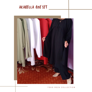 Setelan wanita ARABELLA one set terbaru kekinian crinkle air flow all size fit to xl bisa cod