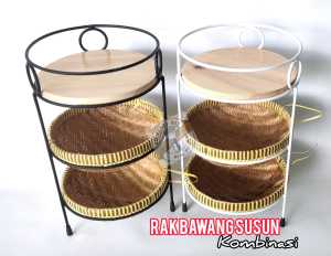 Rak Bawang Kalo Kombinasi & Rak Bumbu Dapur Minimalis