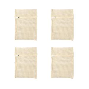 Bộ 4 cotton được làm dày Giặt Tổ Chức Lưới Túi đựng đồ vệ sinh Cho Đồ Lót Áo Len chống trầy xước Dây Kéo Thiết Kế Net
