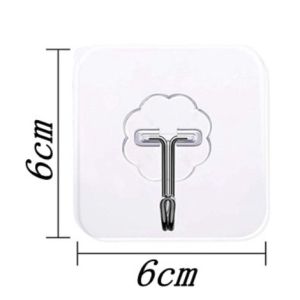Heavy Duty No Drill Traceless Hooks Transparent Adhesive Sticky Wall Hook Bathroom Kitchen Room Storage 无痕挂钩