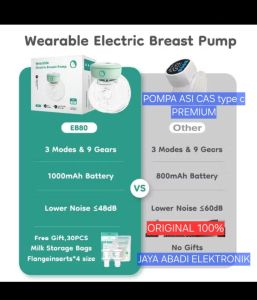H57 CHARGE elektronik elektrik Breast universal premium SULTAN problem easily Milk production rises when going out MESIN POMPA SUSU PUMP WEARABLE Kantong Asi ORI 100% host machine milk pollution Silent reflow breastfeeding mothers MENYUSUI BAYI BABY BALIT