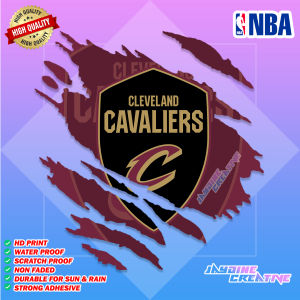 NBA Team Logo Vinyl Stickers (Scratch Design) - Waterproof Scratch-Resistant Non-Faded - Durable for Indoor/Outdoor Use
