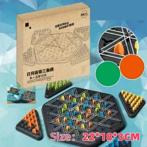 Chuỗi tam giác trẻ em Cờ vua xã hội Trò chơi bảng Hình học Logic Tư duy Kết nối Câu đố Brain Strategy Funny Table Games