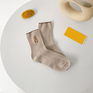 【Free Shipping】Girls Sock Cartoon Cotton Socks for Women Bear in the Tube Japanese Ins Womens Socks for Sale