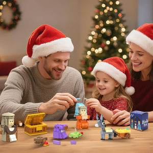MOJOYCE Christmas Nativity Advent Calendar 2025 Building Blocks Christian Scene Advent Bricks Kit Nativity Building Blocks Advent Calendar for Xmas Gift