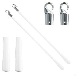 Upgrades Fiberglass Vertical Blind Tilt Wand Adjustable Tilt Rod with Hook & Grip for Window Blinds Replacement Parts