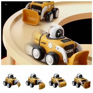 MIRACLE HOME STORE Engineering Vehicle Astronaut Car Whistle Toy Excavator Bulldozer Whistle Astronaut Inertial Car Pull Back Cartoon Car Whistling Childrens Cartoon Toy Car Boy Girl