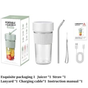 Portable Juicer 6 Blades Blender Mixer Wireless Fruit Blender 350ML USB Charging Juicer Machine Mesin Buah