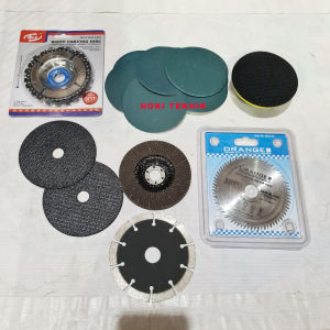 Paket Komplit Mata Potong Gerinda Kayu Poles 4 inch