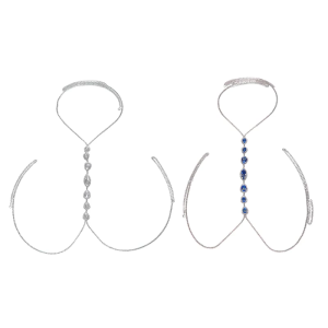 Crystal Chest Chain Body Chain WomenRhinestones Bikini Bra Chain Body JewelrySummers Beach Crystal Belly Waist Chain