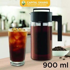 [CG] 900ML Cold Brew Iced Coffee Maker Airtight Seal Silicone Handle Coffee Kettle (Capital Grains)