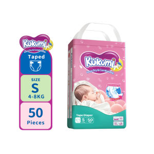 Kukumi Baby Diaper Tape 50 Pcs Ultra Thin And Super Absorbent Newborn Diaper Taped Small