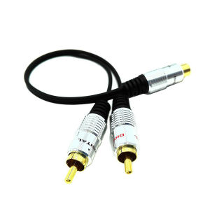 Aigoo Dual RCA Male to Single RCA Female Interconnect Cable