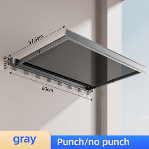 PHITO Space Aluminum Invisible Folding Drying Rack Balcony Shoe Rack Sock Hanger Telescopic No Drilling Clothes Drying Tool Clothes Drying Net Drying Shoes