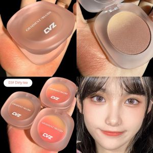 3colors Face Blusher Peach Cream Makeup Blush Palette Cheek Contour Blush Cosmetics Blusher Cream Korean Makeup Rouge Tint Blush (M3B)