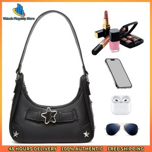 Vktech Small PU Shoulder Bag for Women Stylish Travel Sling Bag with Multiple Compartments for Shopping