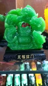 Tượng cá chép nhã ngọc chầu hủ vàng phong thủy