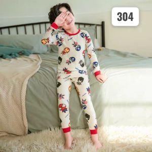 Blinqshop Baju Tidur Anak Untuk 1-10Tahun Bahan Kaos /Piyama Anak Perempuan/Piyama Anak Laki Laki/Set Anak Perempuan/Setelan Anak Laki Laki / Stelan Anak Perempuan/Baju Tidur Anak Perempuan Motif 304