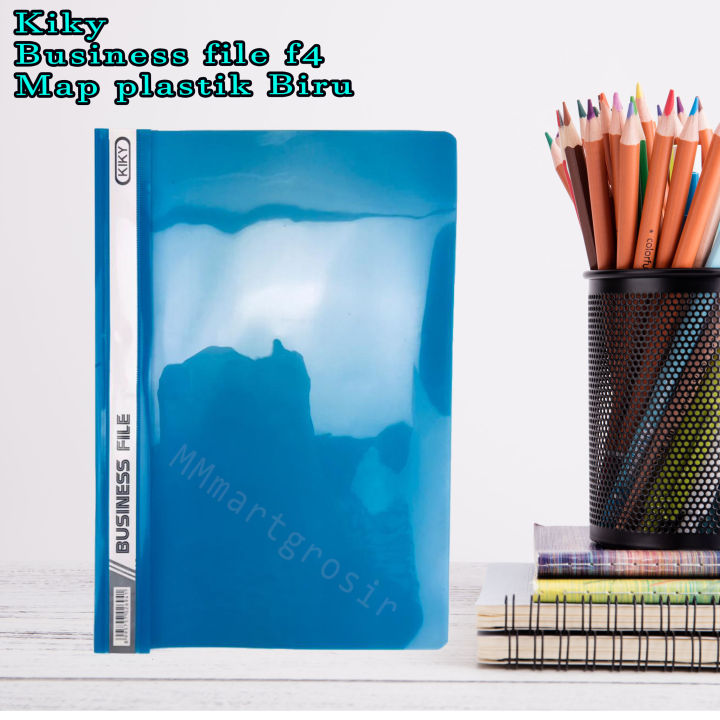 Kiky / Business file f4 / Map plastik / Biru | Lazada Indonesia