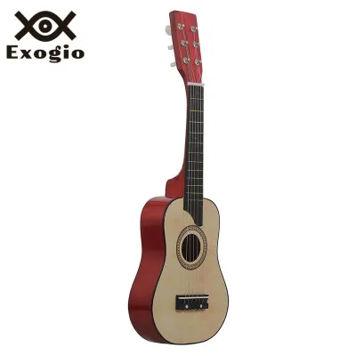 【Exogio】25 Inch Basswood Acoustic Guitar 6 Strings Small Mini Guitar with Guitar Pick Strings for Children Kids Gift Beginner