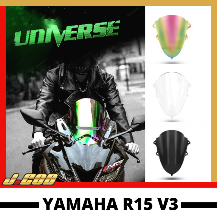 Windshield Visor Yamaha R15 V3 Bubble Visor Yamaha R15 V3