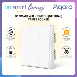 【GLOBAL】AQARA D1 Smart Wall Switch 1.2 With Neutral - Triple Rocker - 1 Year Warranty