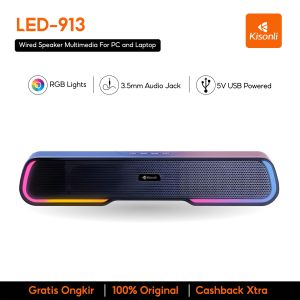 KISONLI Speaker Portable Bluetooth LED913 Stereo Bass Effect With Super Bass