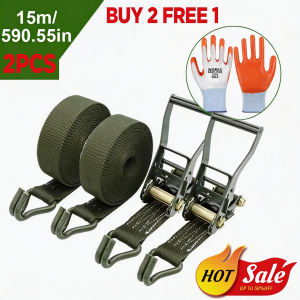 6M/10M/15M Heavy-Duty Adjustable Ratchet Tie Down Strap for Truck Motorcycle Car Luggage Towing Door Lock Straw Pang Tali Safety Rope Mounn Climbing Twine Sale Razor Wire Maze Binding Multi-Use Static Utility Rope