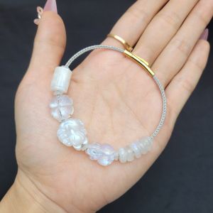 Vòng cáp lu thống ngũ điếu cỏ 4 lá hồ ly tỳ hưu Moon - Phong Thủy TUDO