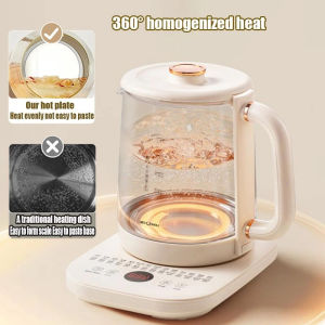 【SG Stock】Health Teapot 1.8L high boron glass household appliances multi-functional health pot large capacity decocted medicine flower tea glass kettle