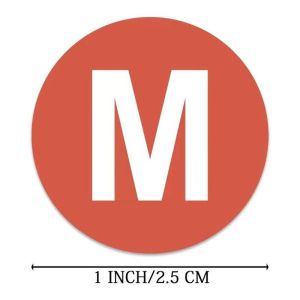 2.5cm Clothes Size Identification Stickers (500pcs/Roll) - Colorful Coded Mark Labels (XXS To 5XL)