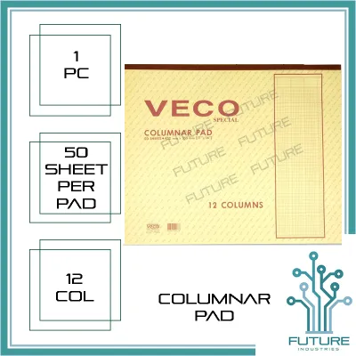 VECO Columnar Pad 8 Columns Columnar Pad 10 Columns Columnar Pad 12 Columns Columnar Pad 14 Columns Columnar Pad 16 Columns Analysis Pad Accounting Pad [Future Industries]
