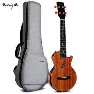 Enya Tenor Ukulele All Mahogany Ukulele with Built-in AcousticPlus Pickup and Deluxe Ukulele Case(EUT-Feather)