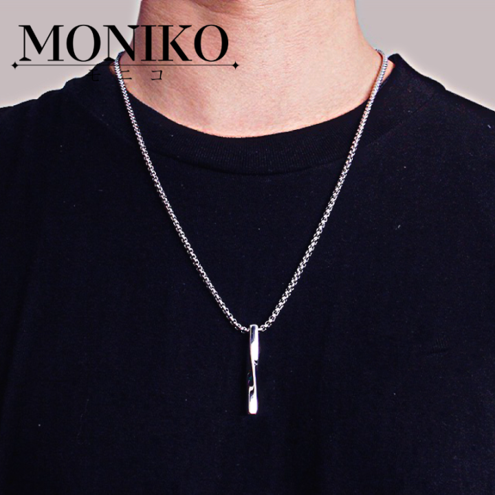 MONIKO Original Design Spiral L-shaped Pendant Titanium Steel Necklace  Couture Jewelry Accessories Collection For Men Fashion Lazada PH