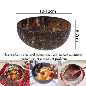 Dung tích lớn Tự Nhiên Của Nhãn Hiệu Ins Dừa Bát 3 Kích Thước Bằng Gỗ Sinh Tố Dừa Salad Gỗ Vỏ Bát Tái Sử Dụng Bát dụng cụ phục vụ