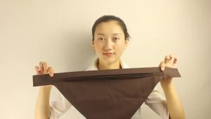 Velcro Hat Headscarf Hat Kitchen Head Cap Anti-Fume Triangle Headscarf Waiter Work Cap Salesman Triangle Scarf Chef Men Women Work Cap魔术贴帽子头巾帽子厨房帽防烟三角头巾服务员工作帽销售员三角头巾厨师男女工作帽