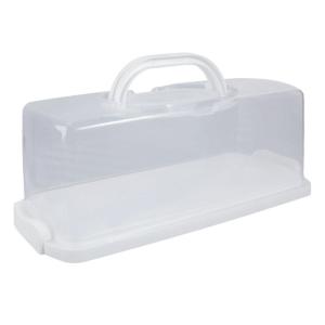 Airtight Bread Box With Ergonomic Handle Clear Plastic Case For Cake Slices Pastries Countertops Storage Solution