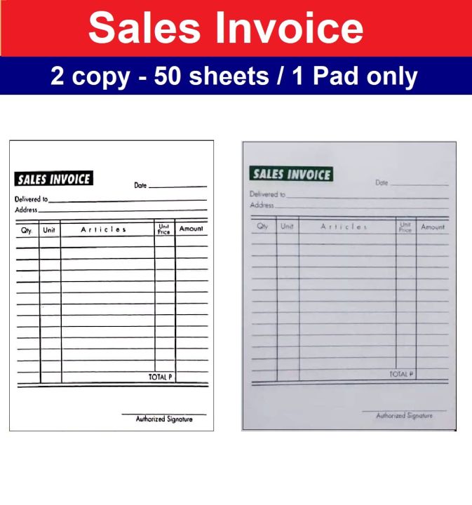 Sales-Invoice / Receipt Paper ( 3 Pads) | Lazada PH