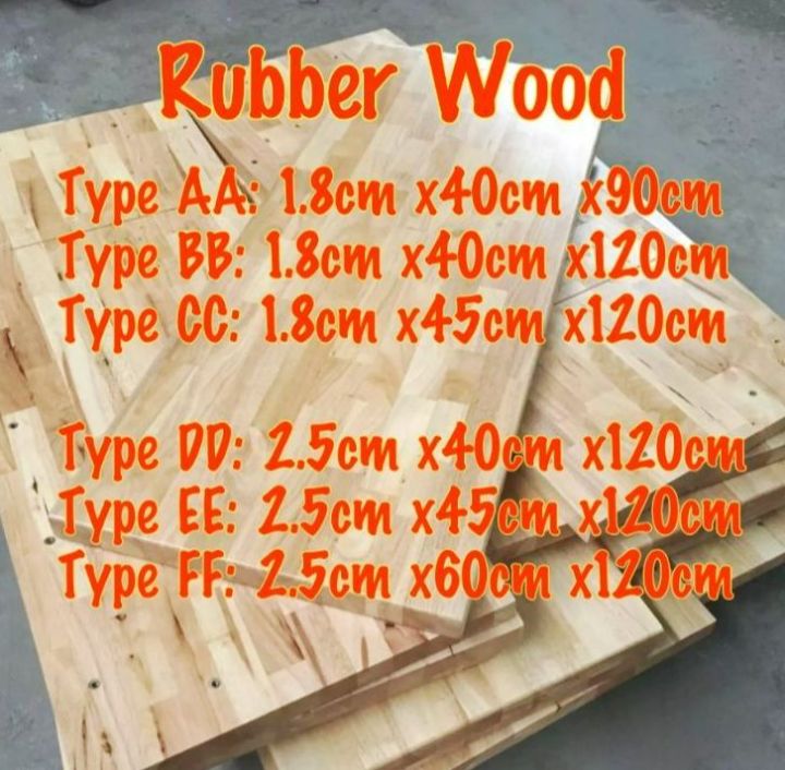 Rubber Wood table top solid wood kayu meja 18mm & 25mm dining table Customize studdy table