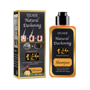 Eelhoe Anti-Hair Loss Polygonum Multiflorum Shampoo Clean Anti Dandruff Solid Shampoo Gentle Non Irritation Repair Gray White Hair Nourish Soothe Scalp Hair Growth（100ml）