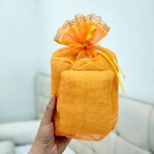 ผ้าขนหนูพระ cotton 100% ผ้าขนหนูเช็ดตัว 30*60 นิ้ว + ผ้าเช็ดตัวผืนเล็ก 15*30นิ้ว เซ็ท 2 ชิ้น ผ้าเช็ดตัวถวายพระ อยู่ในถุง สังฆทาน พร้อม ถวายพระ