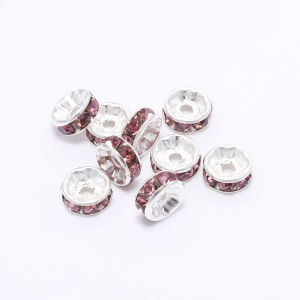 St.kunkka 50pcs 4-10mm Crystai Rhinestone Glass Round Bead Loose Spacer Beads For Jewelry Making DIY Bracelet Accessories