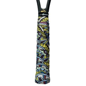 MUQZI Sticky Grip Sweat Band 3D Printing Skidproof Tennis Overgrips Badminton Accessories Lasting Fishing Rod Grip Cover Badminton Racket
