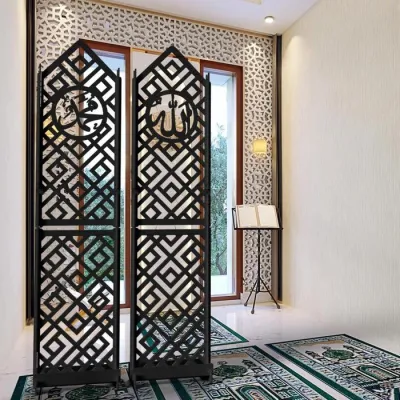 Sekat Pembatas Ruangan Laser Cut Mushola Rumah | Sketselrasi Aesthetic